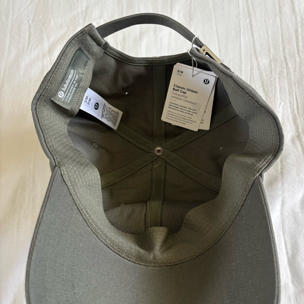 Lululemon Classic Unisex Ball Cap GRSG Gray Sage Green Logo Size S/M - Picture 3 of 5